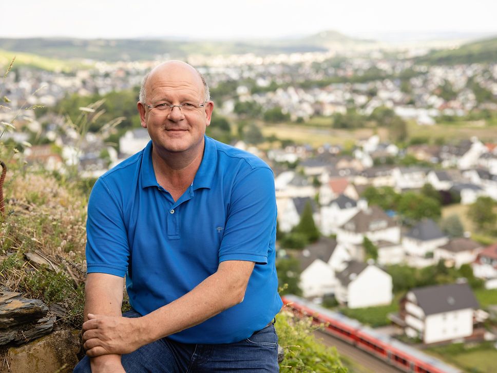 In den Weinbergen im Ahrtal bei Walporzheim